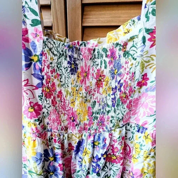 Blu Pepper Women's Floral Square Neck Puff Sleeve Mini Dress - Picture 5 of 5